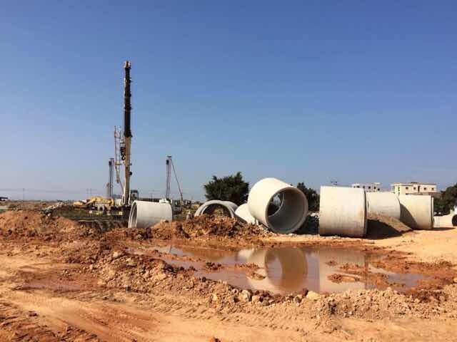 翔安沿海大道通往大嶝机场水泥管工程